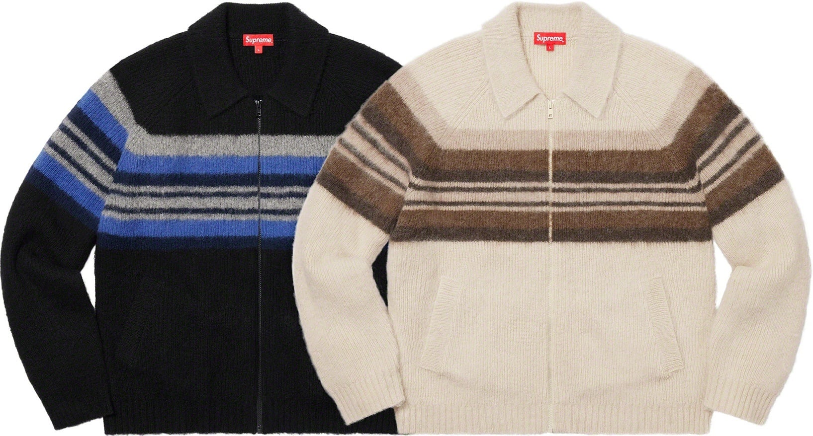 Brushed Wool Zip Up Sweater